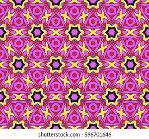 modern floral pattern of geometric ornament. Seamless vector illustration. for interior design, printing, wallpaper, decor, fabric, invitation.