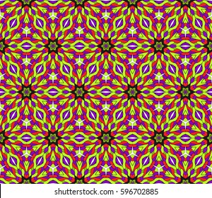 modern floral pattern of geometric ornament. Seamless vector illustration. for interior design, printing, wallpaper, decor, fabric, invitation.