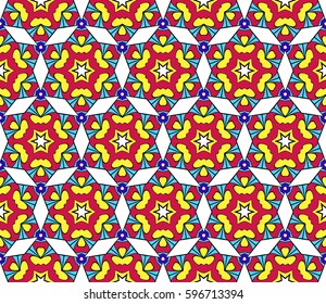 modern floral pattern of geometric ornament. Seamless vector illustration. for interior design, printing, wallpaper, decor, fabric, invitation.
