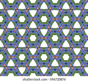 modern floral pattern of geometric ornament. Seamless vector illustration. for interior design, printing, wallpaper, decor, fabric, invitation.