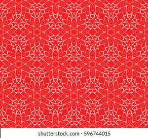 modern floral pattern of geometric ornament. Seamless vector illustration. for interior design, printing, wallpaper, decor, fabric, invitation.