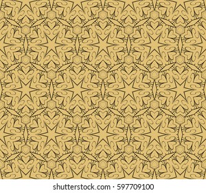 modern floral pattern of geometric ornament. Seamless vector illustration. for interior design, printing, wallpaper, decor, fabric, invitation.