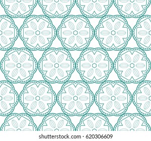 modern floral pattern of geometric ornament. Seamless vector illustration. for interior design, printing, wallpaper, decor, fabric, invitation.