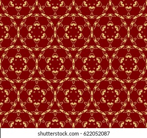 modern floral pattern of geometric ornament. Seamless vector illustration. for interior design, printing, wallpaper, decor, fabric, invitation.