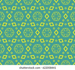 modern floral pattern of geometric ornament. Seamless vector illustration. for interior design, printing, wallpaper, decor, fabric, invitation.