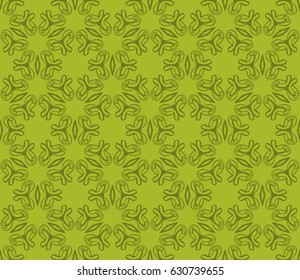 modern floral pattern of geometric ornament. Seamless vector illustration. for interior design, printing, wallpaper, decor, fabric, invitation.