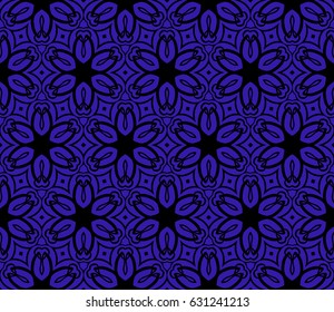 modern floral pattern of geometric ornament. Seamless vector illustration. for interior design, printing, wallpaper, decor, fabric, invitation.