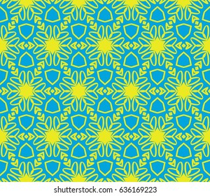 modern floral pattern of geometric ornament. Seamless vector illustration. for interior design, printing, wallpaper, decor, fabric, invitation.