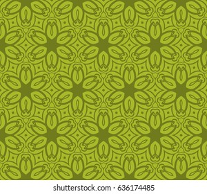 modern floral pattern of geometric ornament. Seamless vector illustration. for interior design, printing, wallpaper, decor, fabric, invitation.