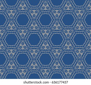 modern floral pattern of geometric ornament. Seamless vector illustration. for interior design, printing, wallpaper, decor, fabric, invitation.