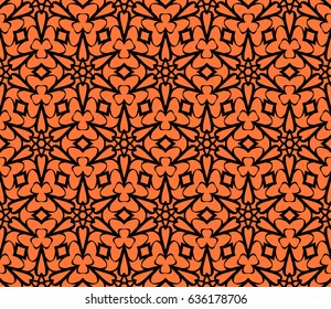 modern floral pattern of geometric ornament. Seamless vector illustration. for interior design, printing, wallpaper, decor, fabric, invitation.