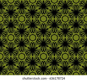 modern floral pattern of geometric ornament. Seamless vector illustration. for interior design, printing, wallpaper, decor, fabric, invitation.