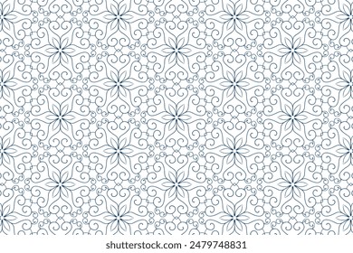 Modern floral pattern on a white background