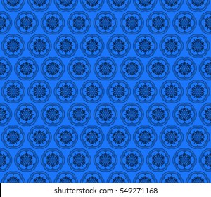 modern floral pattern. Seamless vector illustration. for interior design, printing, wallpaper, invitation. blue, black color