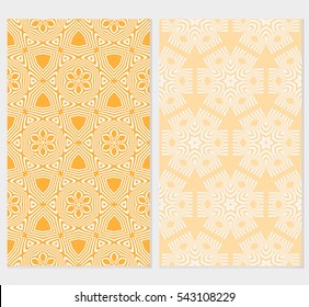 Modern floral pattern set. Vector illustration.