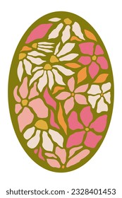 Modern floral posters with flowers. Abstract art. 