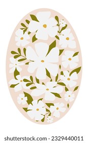 Modern floral posters with flowers. Abstract art. 