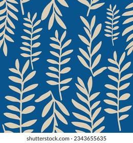 Modern floral print. Seamless pattern. Hand drawn style.
