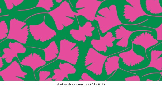 Modern floral print. Seamless pattern. Hand drawn style.