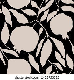 Modern floral print. Seamless pattern. Hand drawn style. 