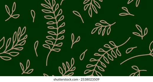 Modern floral print. Seamless pattern. Hand drawn style
