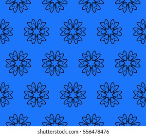 modern floral seamless pattern background. Luxury texture for wallpaper, invitation. Vector illustration. black, blue color.
