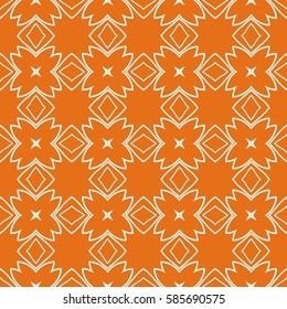 modern floral seamless pattern background. Luxury texture for wallpaper, invitation. Vector illustration. orange, white color