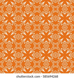 modern floral seamless pattern background. Luxury texture for wallpaper, invitation. Vector illustration. orange, white color
