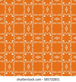 modern floral seamless pattern background. Luxury texture for wallpaper, invitation. Vector illustration. orange, white color