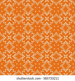 modern floral seamless pattern background. Luxury texture for wallpaper, invitation. Vector illustration. orange, white color