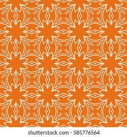 modern floral seamless pattern background. Luxury texture for wallpaper, invitation. Vector illustration. orange, white color