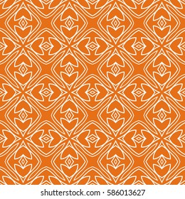 modern floral seamless pattern background. Luxury texture for wallpaper, invitation. Vector illustration. orange, white color