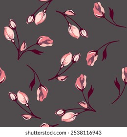 Modelo inconsútil floral moderno. Puede ser utilizado como tela textil o Fondo de pantalla, tarjetas, invitaciones, papel decorativo o maqueta