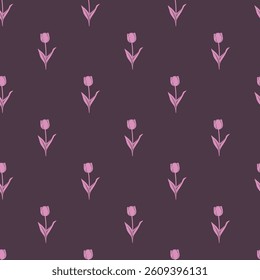 Modern Floral Seamless Pattern with Delicate Blue and Yellow Flowers