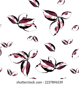 Modern floral seamless pattern. Digital drawn illustration. Can be used as textile fabric or wallpaper, cards, invitations, decorative paper