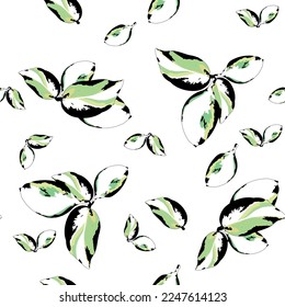 Modernes, nahtloses Muster mit Blumen. Digital gezeichnete Illustration. Kann als Stoffgewebe oder Tapete, Karten, Einladungen, Dekorpapier verwendet werden