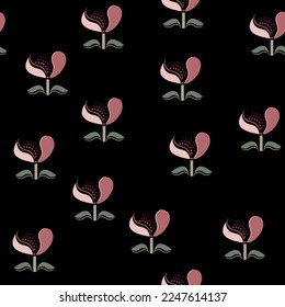 Patrón floral moderno sin costuras. Ilustración digital. Puede utilizarse como tela o papel tapiz, tarjetas, invitaciones, papel decorativo