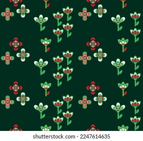 Patrón floral moderno sin costuras. Ilustración digital. Puede utilizarse como tela o papel tapiz, tarjetas, invitaciones, papel decorativo