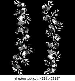 Patrón floral moderno sin costuras. Ilustración digital. Puede utilizarse como tela o papel tapiz, tarjetas, invitaciones, papel decorativo
