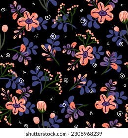 Modern Floral seamless pattern. Vector Pattern design for paper, cover, fabric, wall decor and other uses 