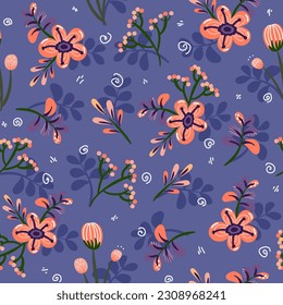 Modern Floral seamless pattern. Vector Pattern design for paper, cover, fabric, wall decor and other uses 