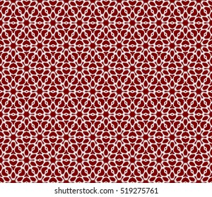 modern floral seamless pattern. vector. silver on red. for design invitation, interior wallpaper, cover card