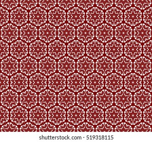 modern floral seamless pattern. vector. silver on red. for design invitation, interior wallpaper, cover card