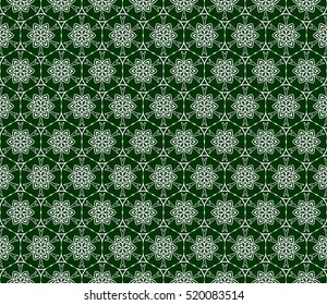 modern floral seamless pattern. vector. silver on green. for design invitation, interior wallpaper, cover card