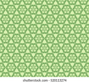 modern floral seamless pattern. vector. green color. for design invitation, interior wallpaper, cover card