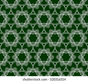 modern floral seamless pattern. vector. silver on green. for design invitation, interior wallpaper, cover card