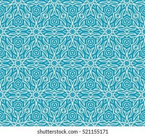 modern floral seamless pattern. vector. silver on sky blue. for design invitation, interior wallpaper, cover card