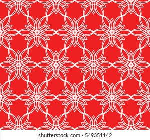 modern floral seamless pattern. vector. red, rose color. for design invitation, interior wallpaper, cover card
