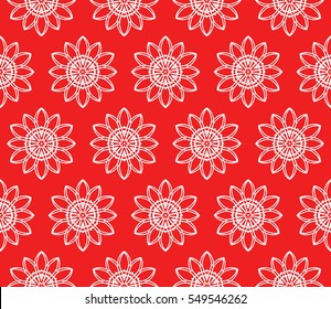 modern floral seamless pattern. vector. red, rose color. for design invitation, interior wallpaper, cover card