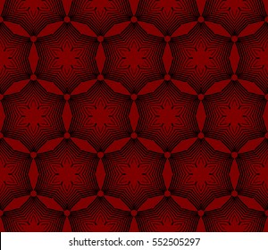 modern floral seamless pattern. vector. black on red. for design invitation, interior wallpaper, cover card